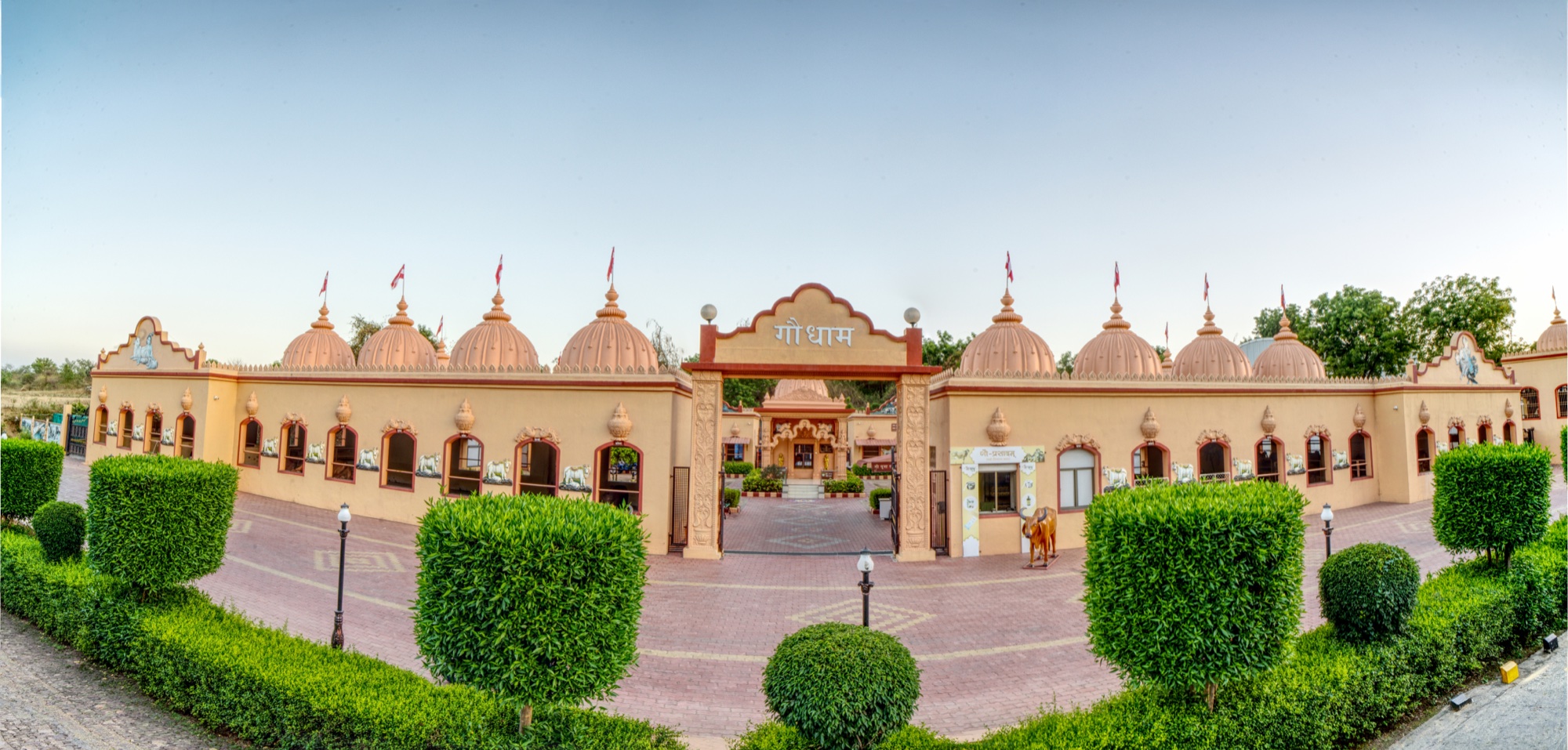 Panorama of the Gaudham cow-temple