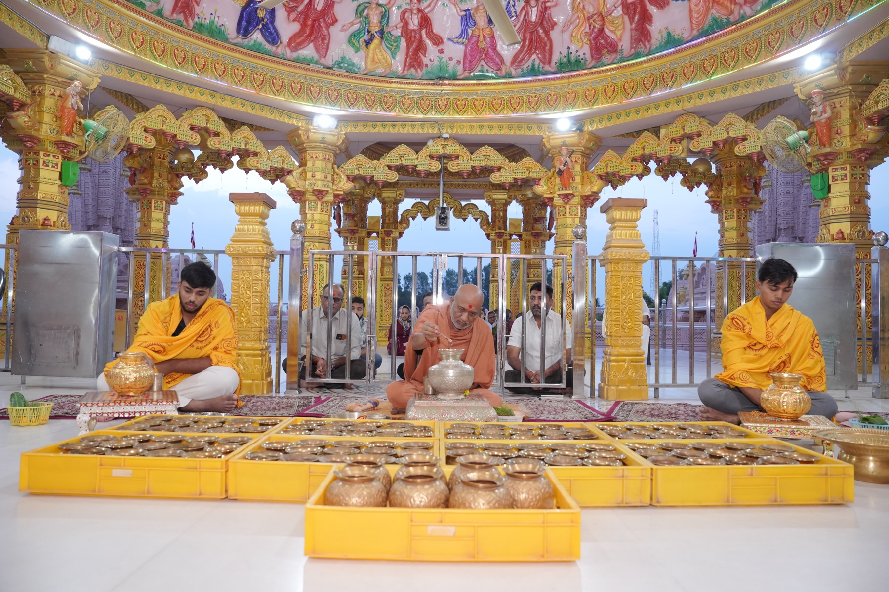 Kalash poojan arrangement in the mandir