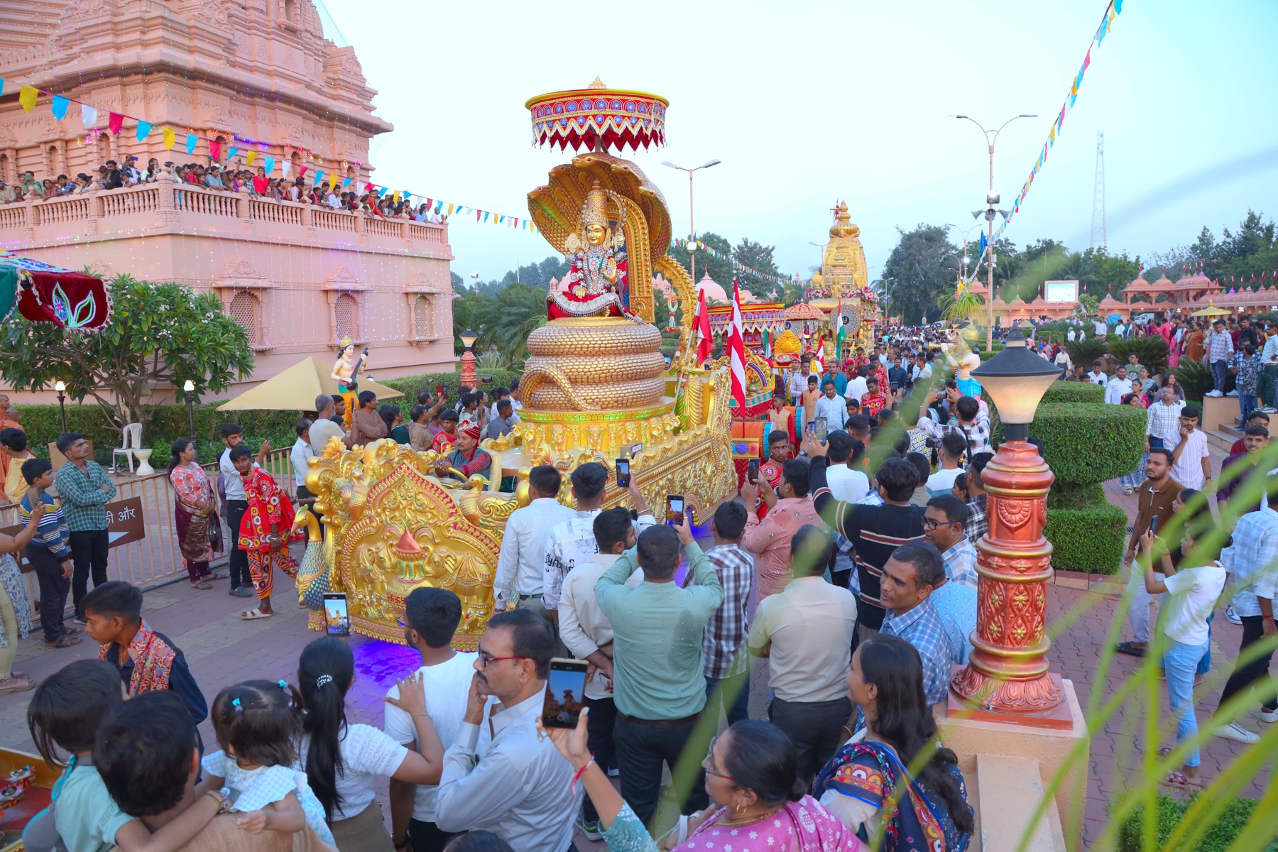 Nagar yatra utsav procession at Nilkanthdham