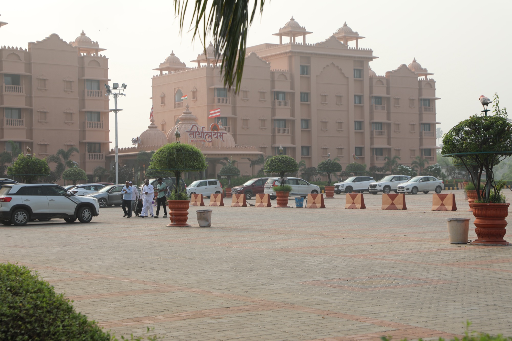 Visitor parking and Tirthalayam approach at Nilkanthdham