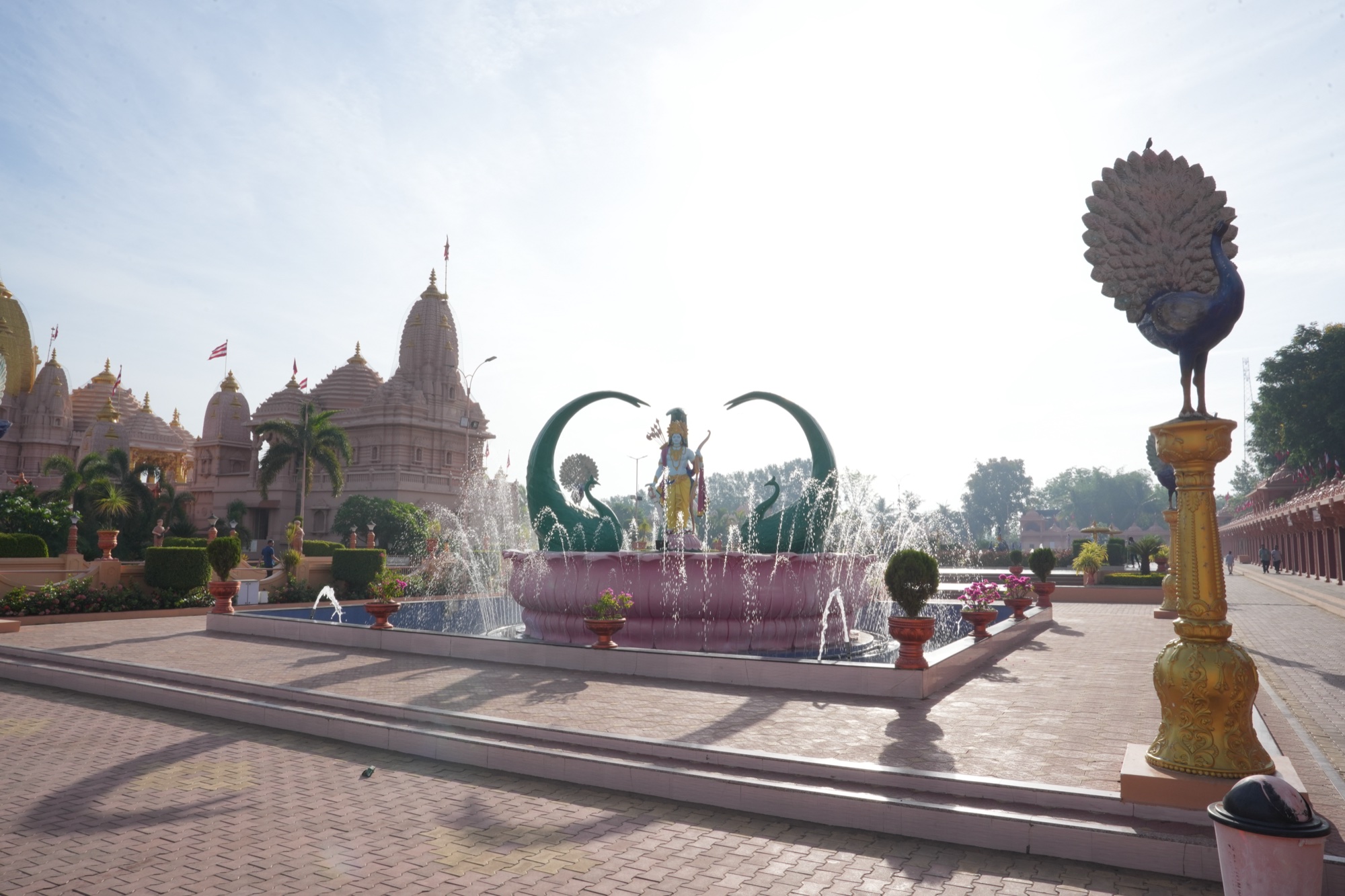 Lotus fountain near the temple gardens